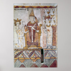 Papst Clement IV investierencharles von Anjou Poster
