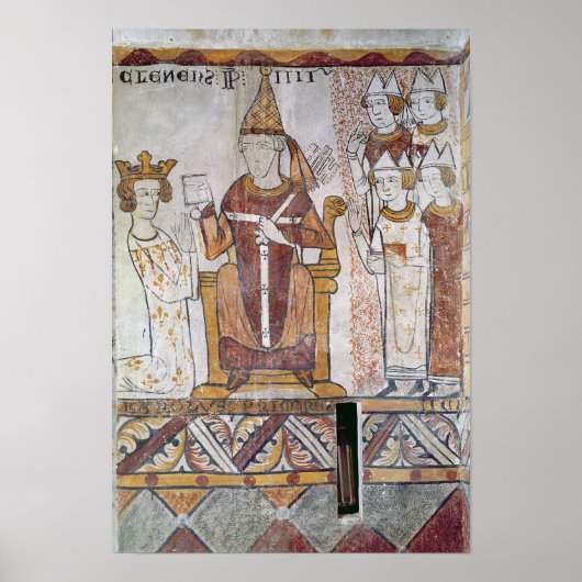 Papst Clement IV Investing Charles von Anjou Poster (Vorne)