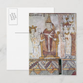 Papst Clement IV Investing Charles von Anjou Postkarte (Vorne/Hinten)