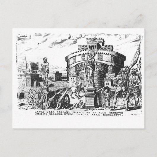 Papst Clement VII wird von Charles V belagert Postkarte (Vorderseite)