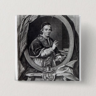 Papst Clement XIV, graviert von Domencio Cunego Button