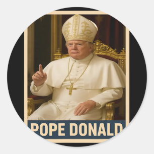 Papst Donald Pope Trump Papst Donald Trump Polimp Runder Aufkleber