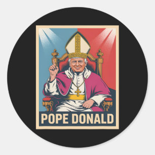 Papst Donald Pope Trump Papst Donald Trump Polimp Runder Aufkleber