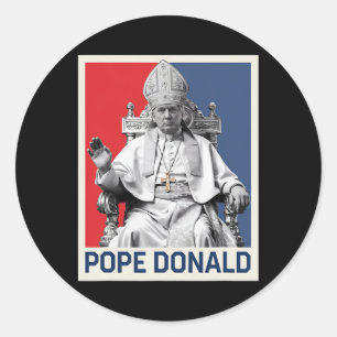 Papst Donald Pope Trump Papst Donald Trump Polimp Runder Aufkleber