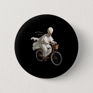 Papst fährt Fahrrad katholische Kirche Bibel Schri Button