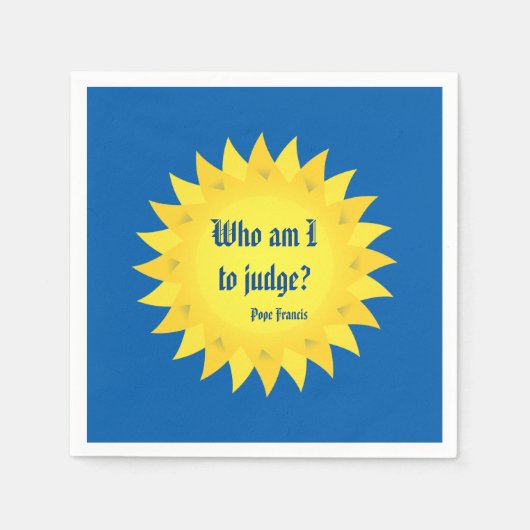 Papst Franziskus, der ich bin, um Zeitung Napkins Serviette (Vorderseite)
