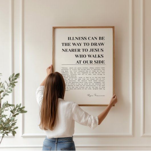 Papst Franziskus Zitat Katholische Printwerbung Poster