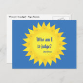 Papst Franziskus Zitat, Wer soll ich beurteilen? P Postkarte (Vorne/Hinten)