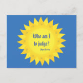 Papst Franziskus Zitat, Wer soll ich beurteilen? P Postkarte (Vorderseite)