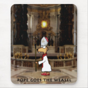 Papst geht das Weasel Mousepad