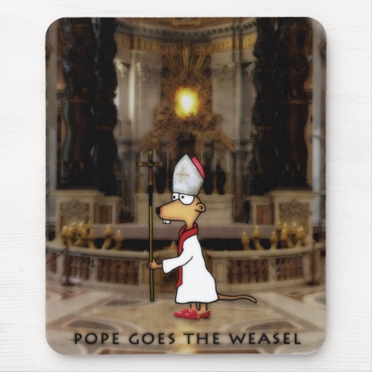 Papst geht das Weasel Mousepad (Vorne)