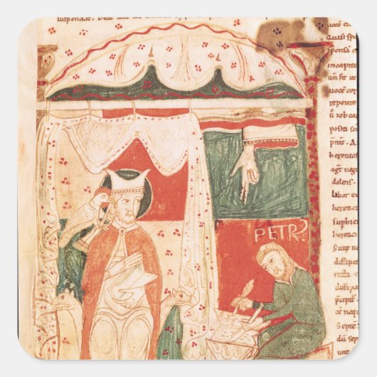 Papst Gregory I. vom Großen Quadratischer Aufkleber (Vorderseite)