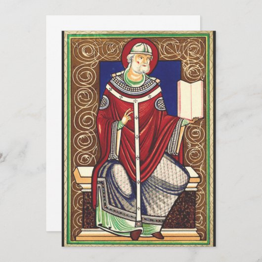 Papst Gregory vom Großen Dankeskarte (Vorne/Hinten)