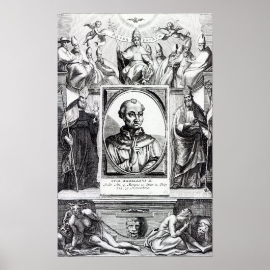 Papst Hadrian II Poster (Vorne)