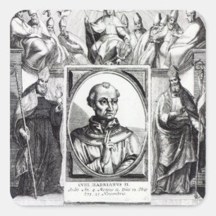 Papst Hadrian II Quadratischer Aufkleber