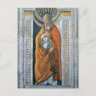 Papst Heiliger Sixtus II. von Sandro Botticelli Postkarte