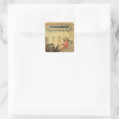 Papst Innocent III Quadratischer Aufkleber (Tasche)