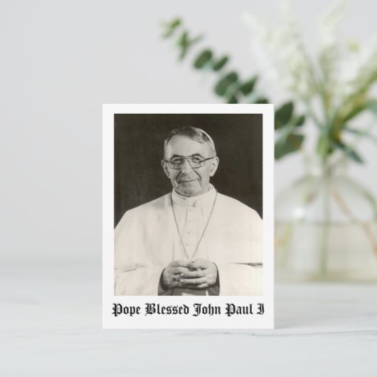 Papst Johannes Paul I Postkarte (Stehend Vorderseite)