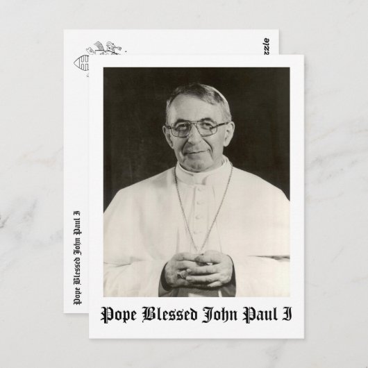Papst Johannes Paul I Postkarte (Vorne/Hinten)