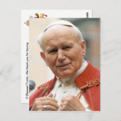 Papst Johannes Paul II Beatmungskarte Postkarte (Vorne/Hinten)