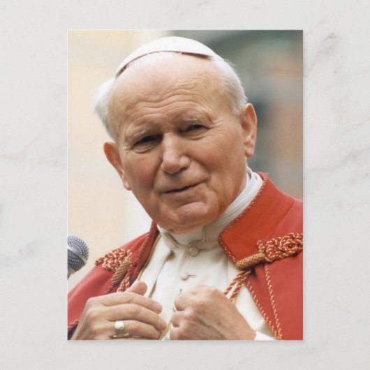 Papst Johannes Paul II Beatmungskarte Postkarte (Vorderseite)