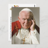 Papst Johannes Paul II Beatmungskarte Postkarte (Vorne/Hinten)