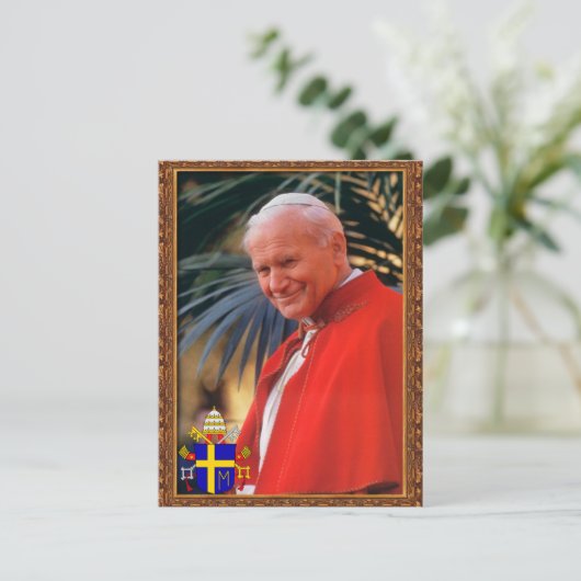 Papst Johannes Paul II Beatmungskarte Postkarte (Stehend Vorderseite)