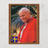 Papst Johannes Paul II Beatmungskarte Postkarte (Vorderseite)