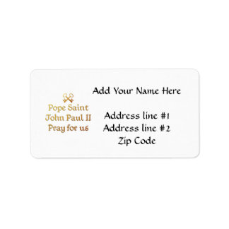 Papst Johannes Paul II. Betet uns Adressaufkleber