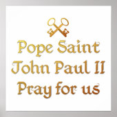 Papst Johannes Paul II. Betet uns Poster (Vorne)