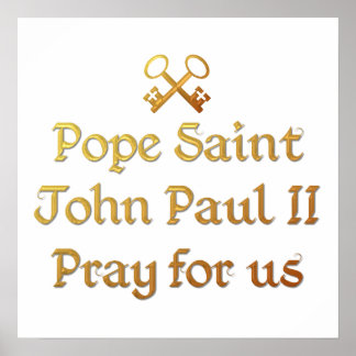 Papst Johannes Paul II. Betet uns Poster