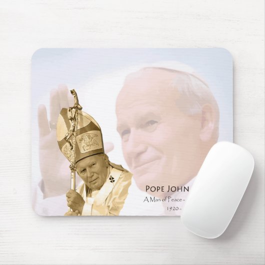 Papst Johannes Paul II. Collage Mousepad (Mit Mouse)
