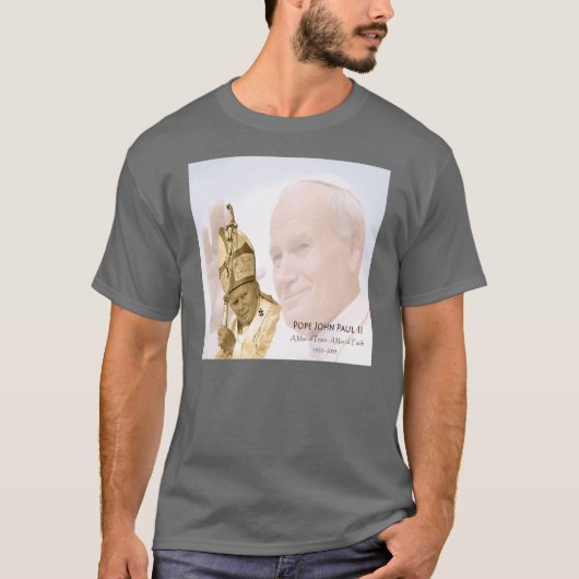 Papst Johannes Paul II. Collagen-T - Shirt - (Vorderseite)