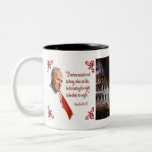 Papst Johannes Paul II. Collagen-Tasse Zweifarbige Tasse (Links)