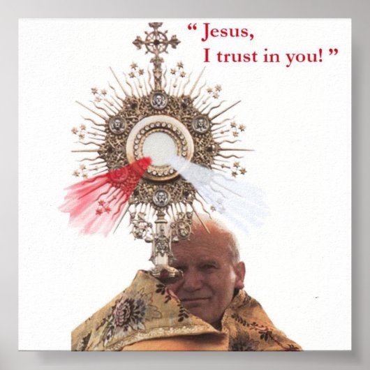 Papst Johannes Paul II drucken Poster (Vorne)