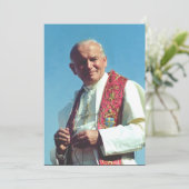 Papst Johannes Paul II Einladung (Stehend Vorderseite)