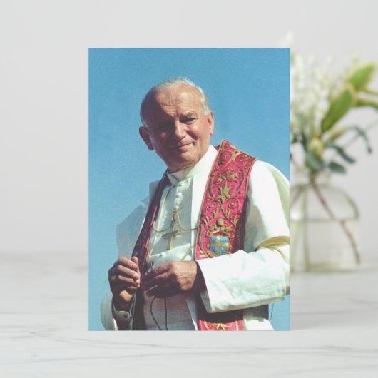 Papst Johannes Paul II Einladung (Stehend Vorderseite)