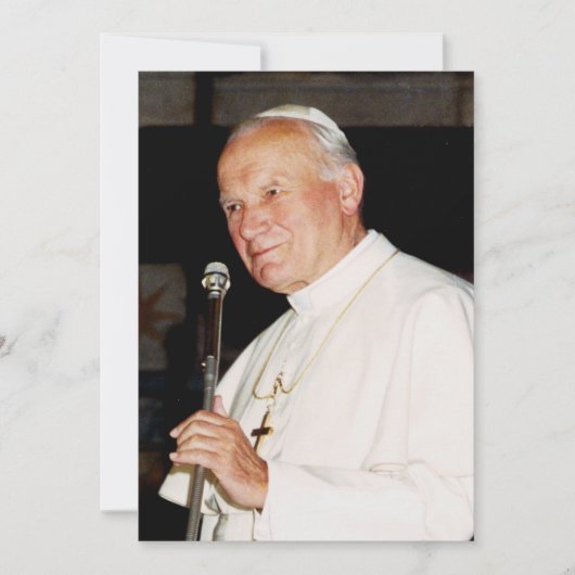 Papst Johannes Paul II Einladung (Vorderseite)
