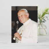 Papst Johannes Paul II Einladung (Stehend Vorderseite)
