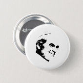 Papst Johannes Paul II Face White Button (Vorne & Hinten)