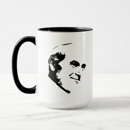 Papst Johannes Paul II Face White Tasse (Links)