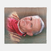 Papst Johannes Paul II Fleecedecke (Vorderseite (Horizontal))