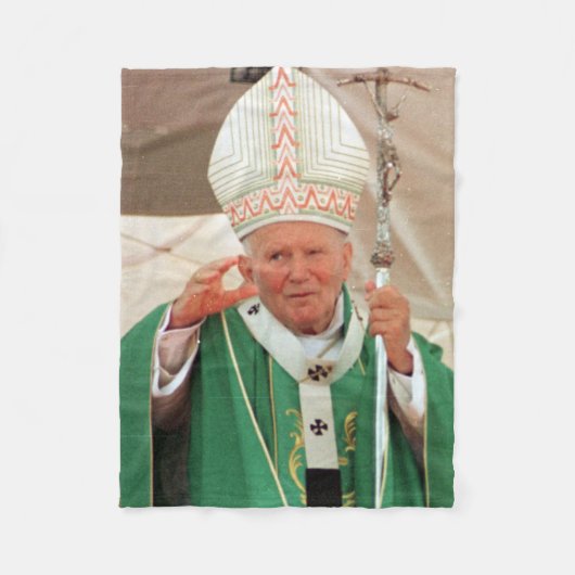 Papst Johannes Paul II Fleecedecke (Vorderseite)