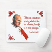Papst Johannes Paul II. Freiheit Mousepad (Mit Mouse)
