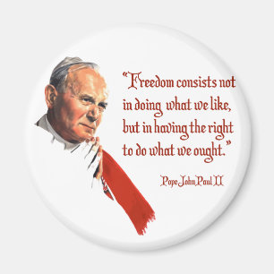Papst Johannes Paul II. Freiheits-Magnet Magnet