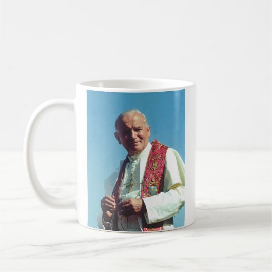 Papst Johannes Paul II Kaffeetasse (Links)