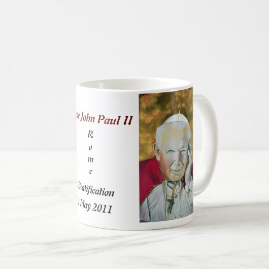 Papst Johannes Paul II. Kaffeetasse (VorderseiteRechts)