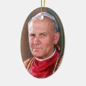 Papst Johannes Paul II Keramik Ornament (Links)