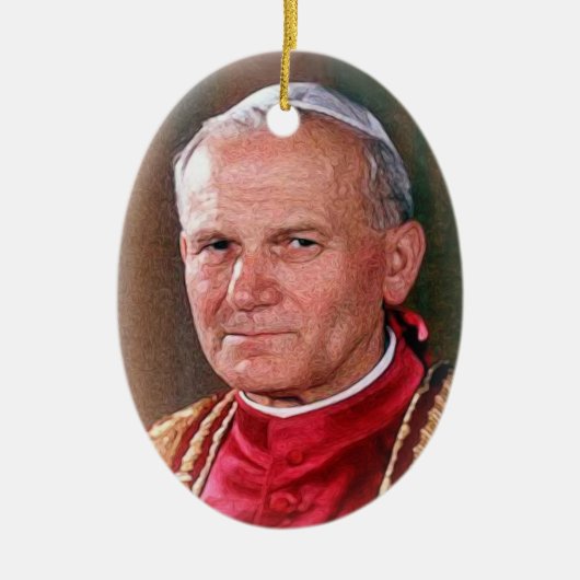 Papst Johannes Paul II Keramik Ornament (Vorne)
