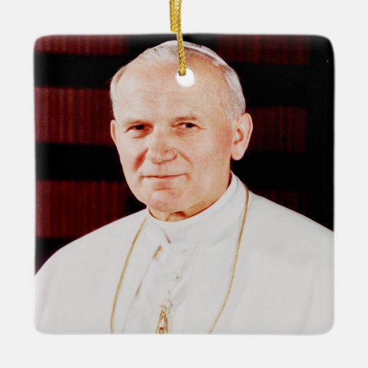 Papst Johannes Paul II Keramikornament (Vorderseite)